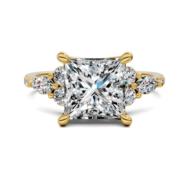 Eileen Round and Marquise Cluster Ring