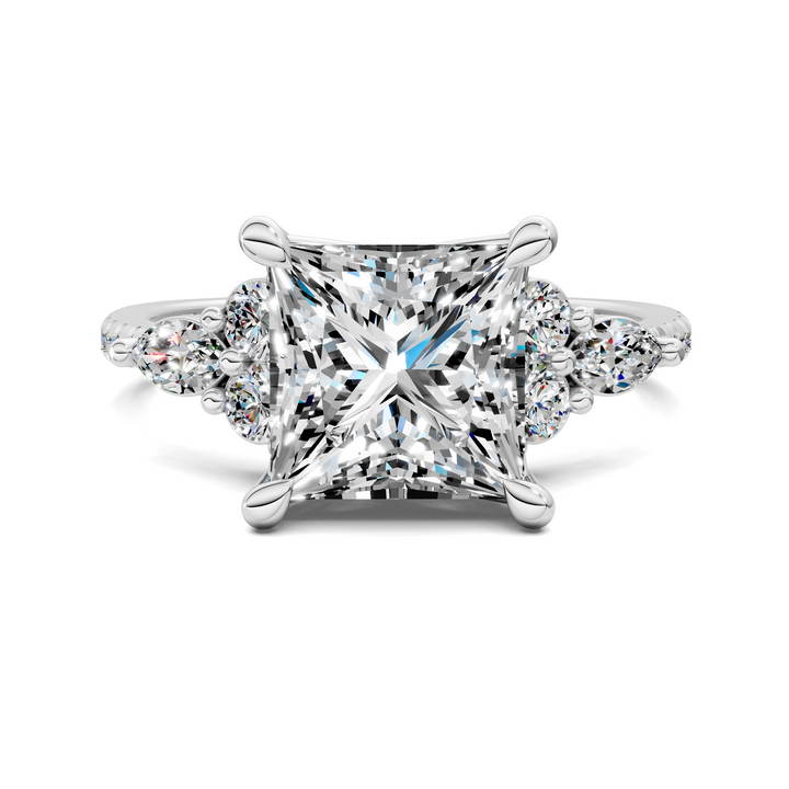 Eileen Round and Marquise Cluster Ring