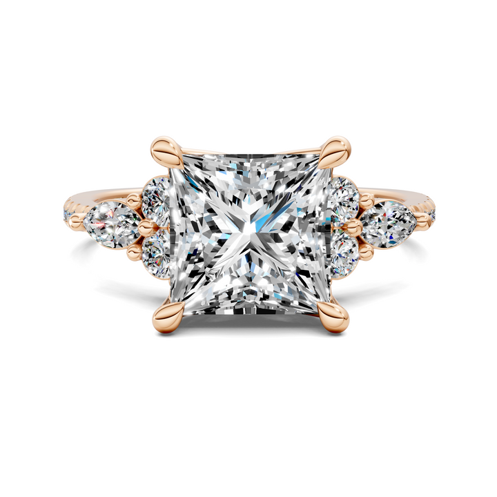 Eileen Round and Marquise Cluster Ring