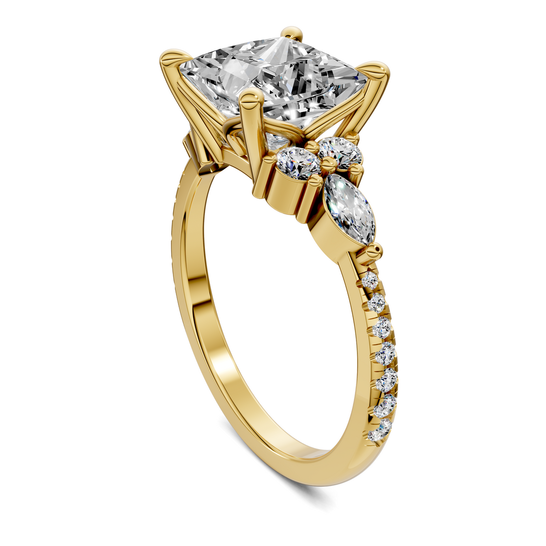 Eileen Round and Marquise Cluster Ring