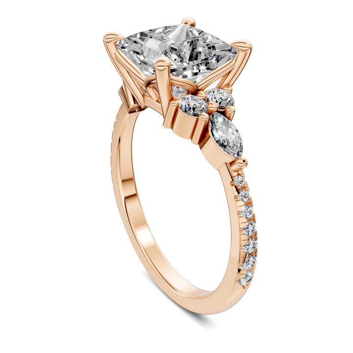 Eileen Round and Marquise Cluster Ring