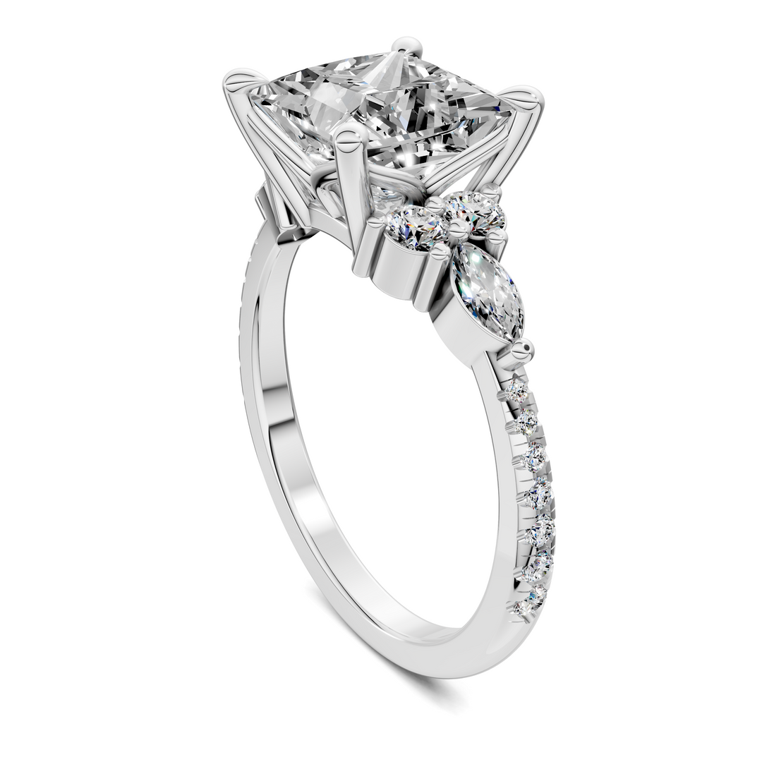 Eileen Round and Marquise Cluster Ring