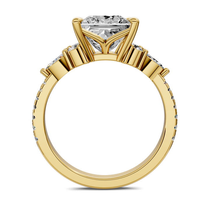Eileen Round and Marquise Cluster Ring Setting