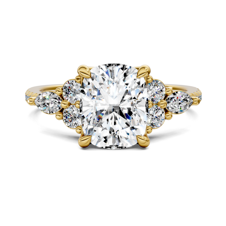 Eileen Round and Marquise Cluster Ring Setting