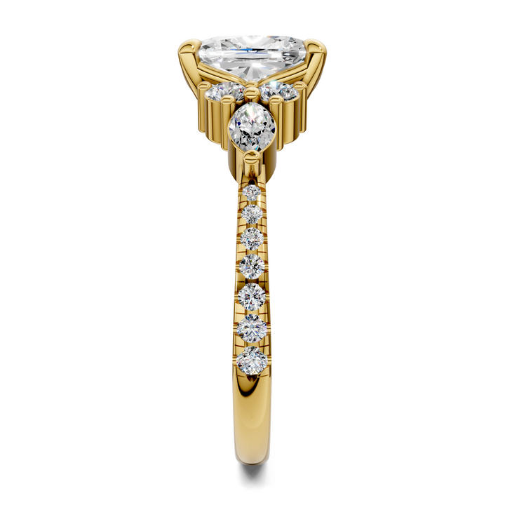 Eileen Round and Marquise Cluster Ring Setting