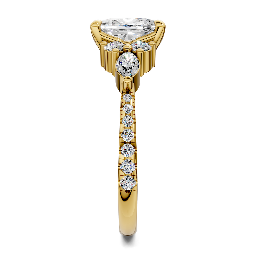 Eileen Round and Marquise Cluster Ring