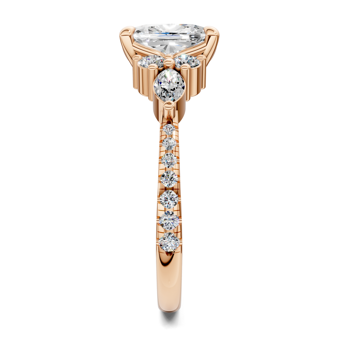 Eileen Round and Marquise Cluster Ring