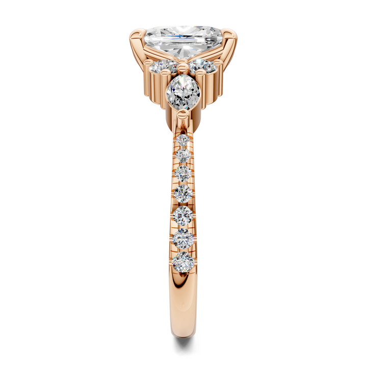 Eileen Round and Marquise Cluster Ring