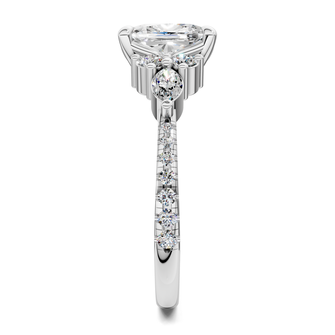 Eileen Round and Marquise Cluster Ring