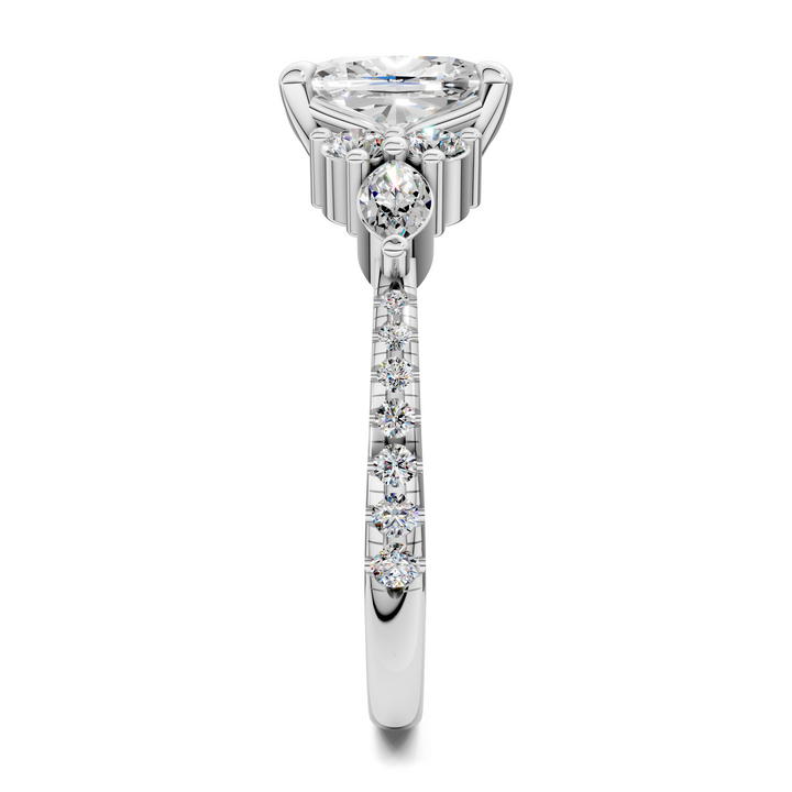 Eileen Round and Marquise Cluster Ring