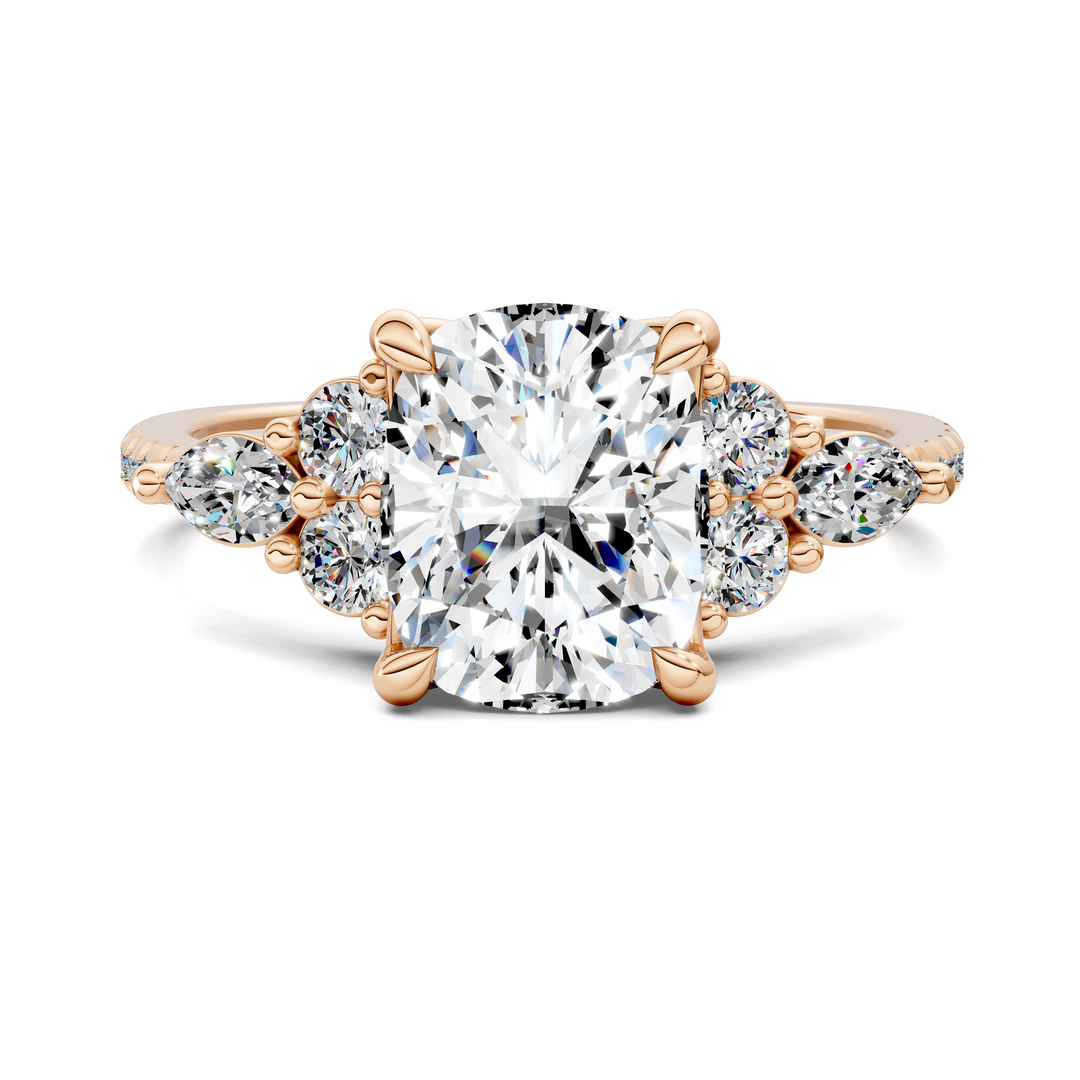 Eileen Round and Marquise Cluster Ring