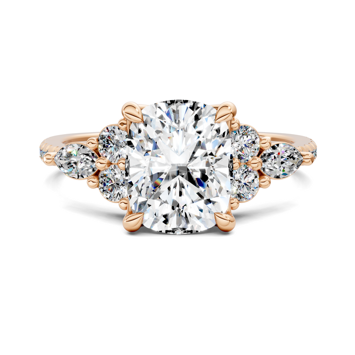 Eileen Round and Marquise Cluster Ring