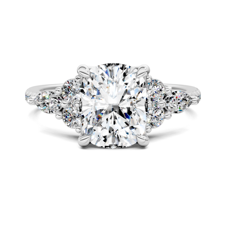 Eileen Round and Marquise Cluster Ring Setting