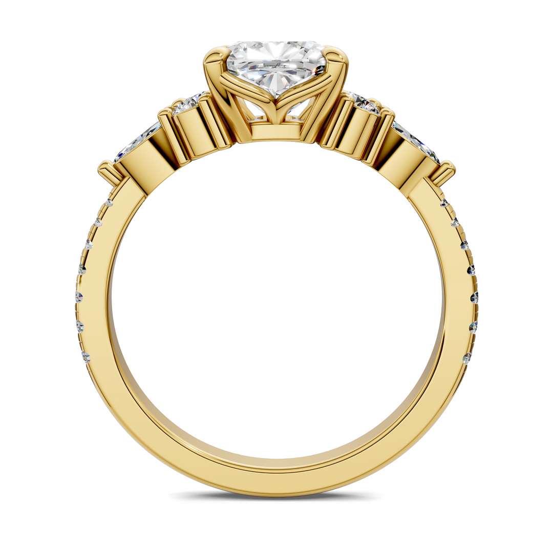 Eileen Round and Marquise Cluster Ring
