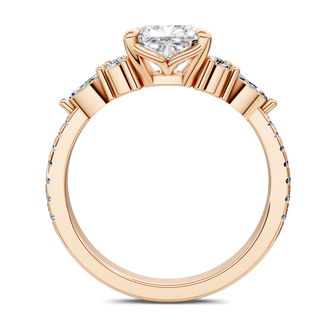 Eileen Round and Marquise Cluster Ring