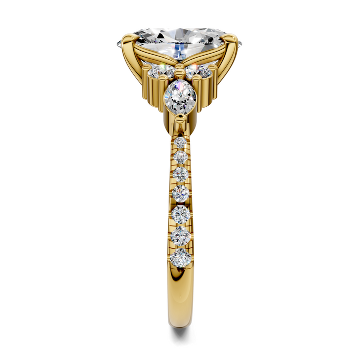 Eileen Round and Marquise Cluster Ring