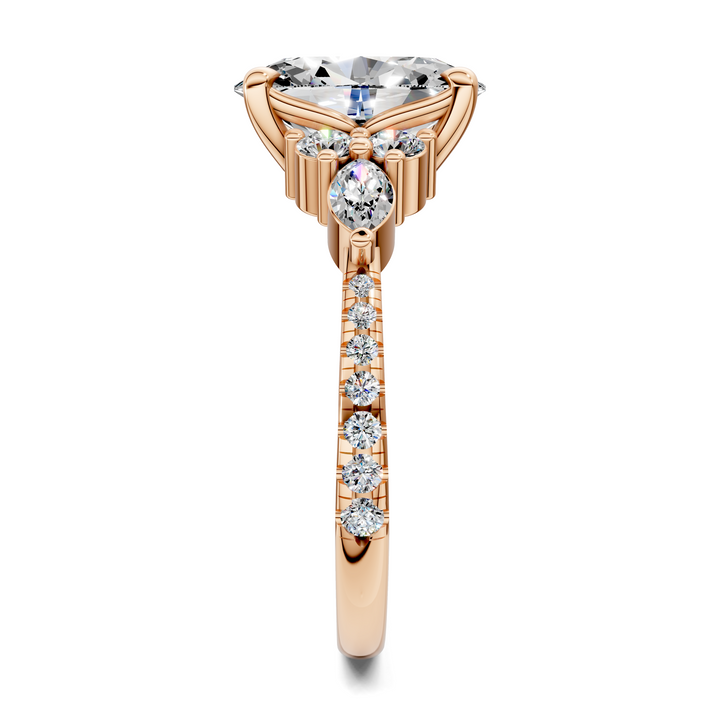 Eileen Round and Marquise Cluster Ring Setting