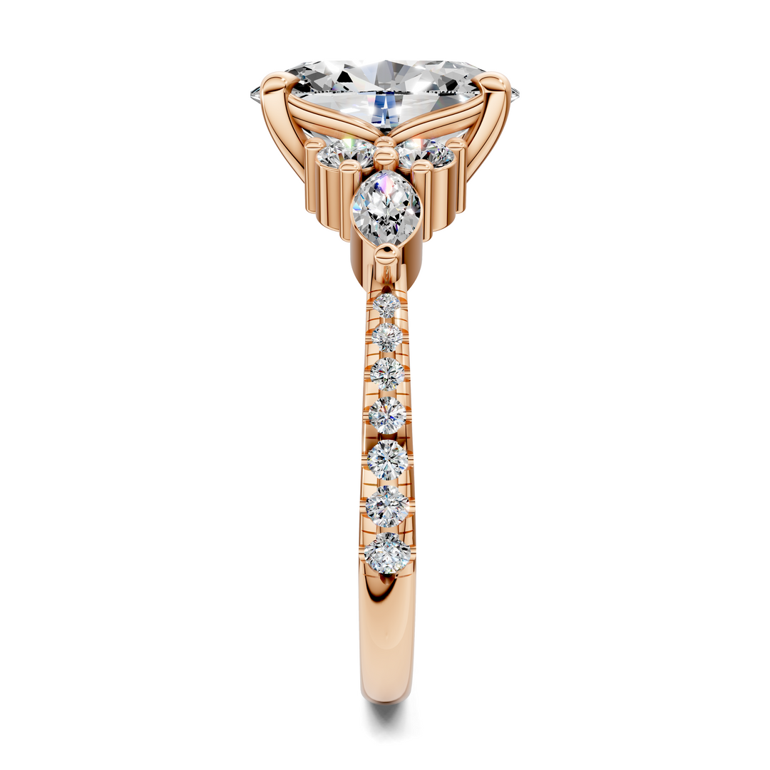 Eileen Round and Marquise Cluster Ring