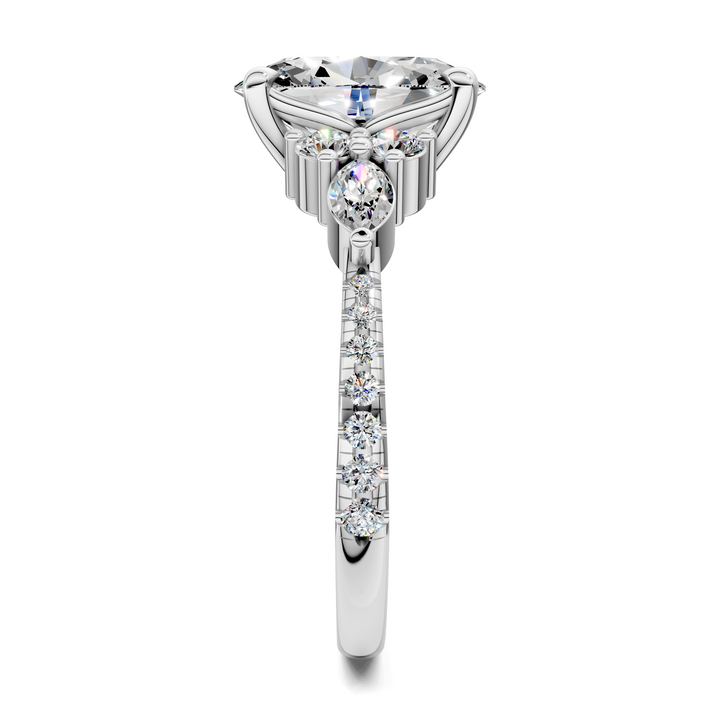 Eileen Round and Marquise Cluster Ring