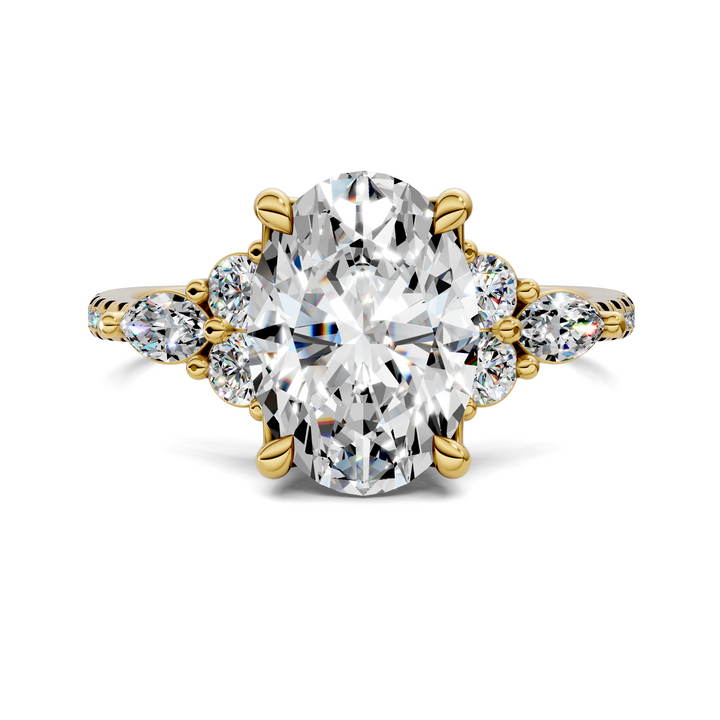 Eileen Round and Marquise Cluster Ring