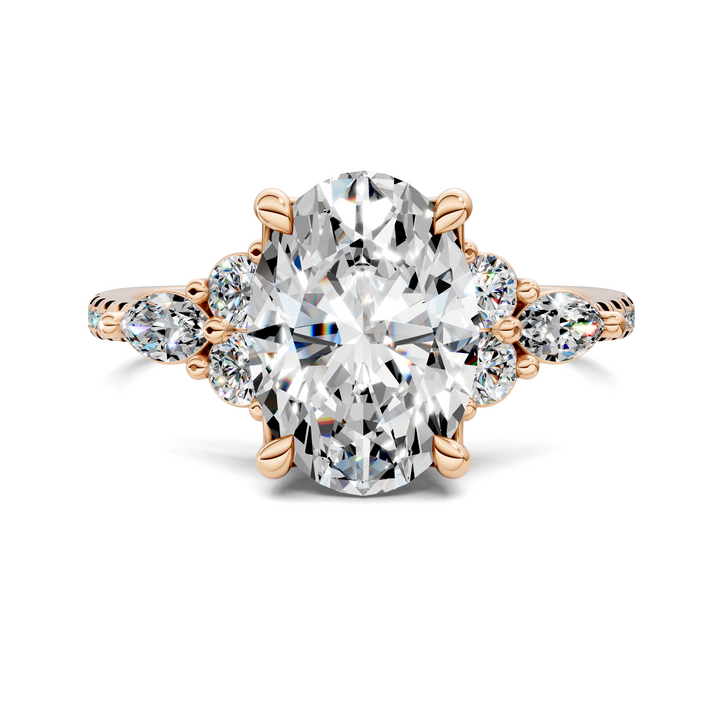 Eileen Round and Marquise Cluster Ring