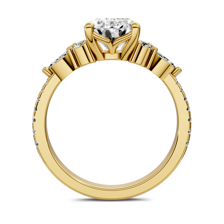 Eileen Round and Marquise Cluster Ring Setting