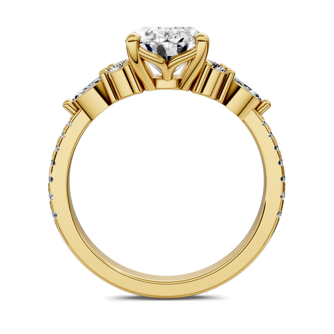 Eileen Round and Marquise Cluster Ring