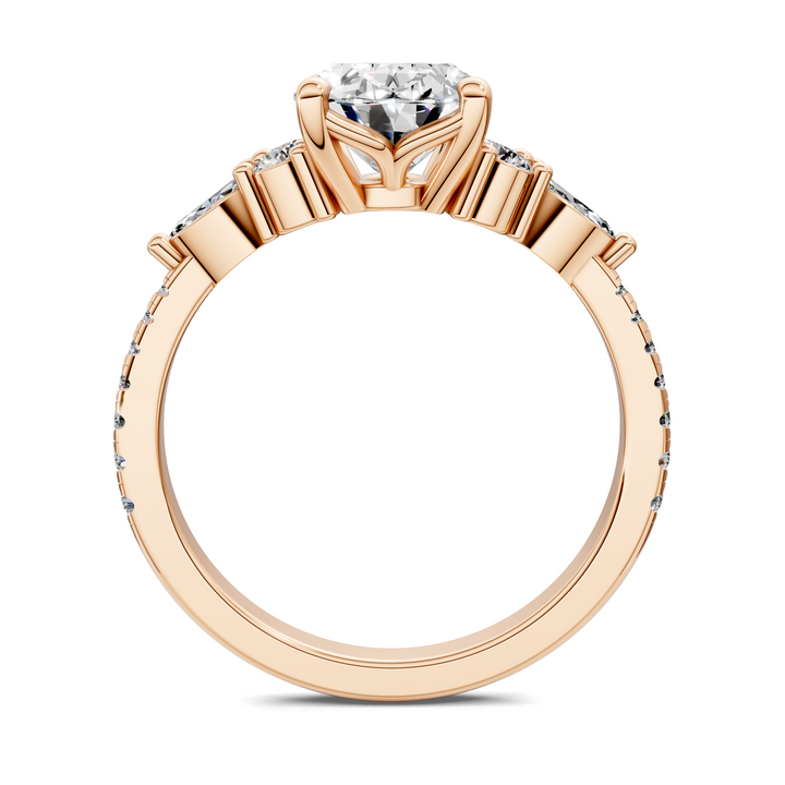 Eileen Round and Marquise Cluster Ring