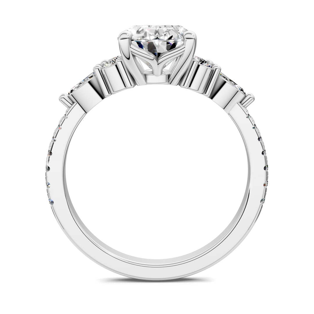 Eileen Round and Marquise Cluster Ring