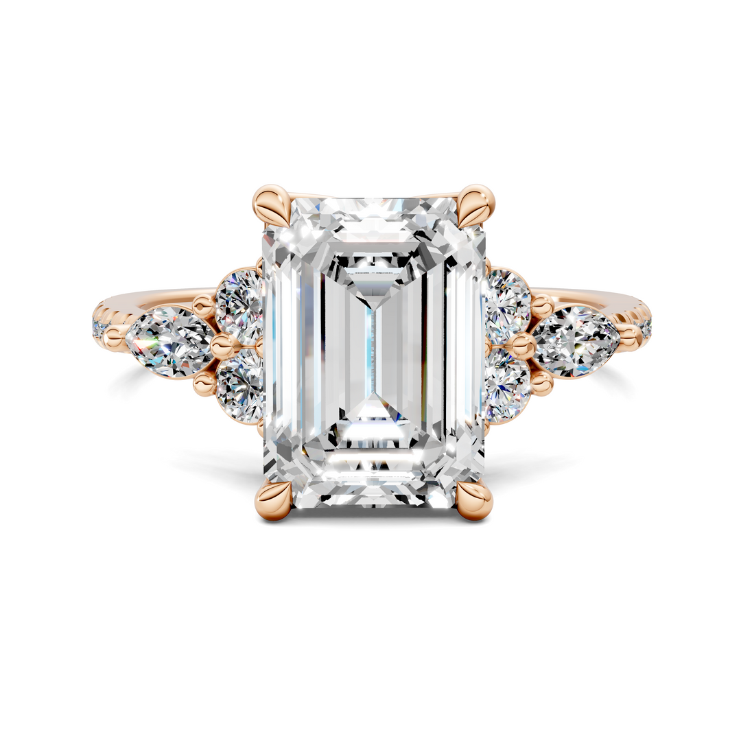 Eileen Round and Marquise Cluster Ring