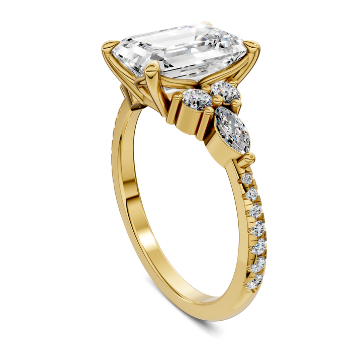 Eileen Round and Marquise Cluster Ring