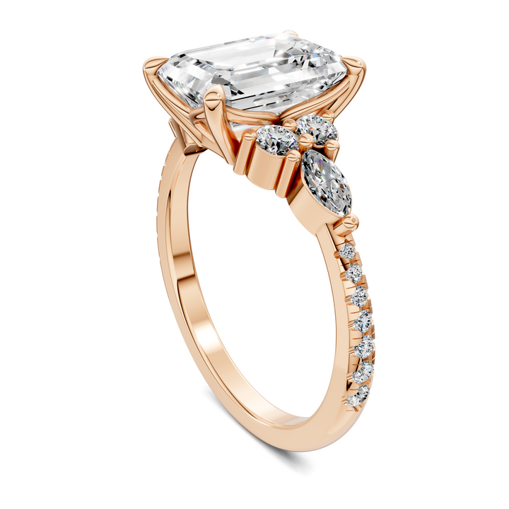 Eileen Round and Marquise Cluster Ring Setting