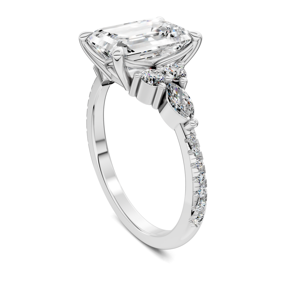 Eileen Round and Marquise Cluster Ring