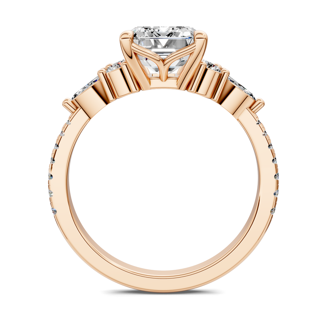 Eileen Round and Marquise Cluster Ring Setting