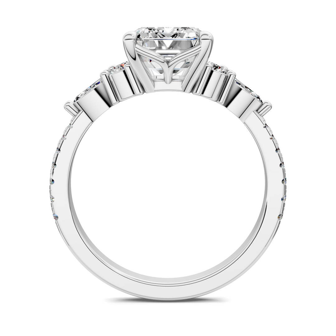 Eileen Round and Marquise Cluster Ring