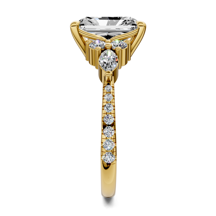 Eileen Round and Marquise Cluster Ring