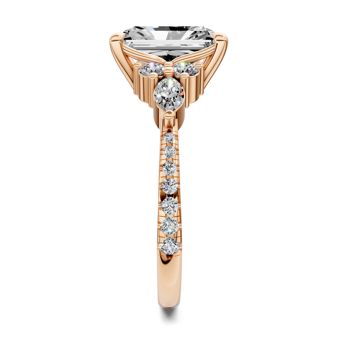 Eileen Round and Marquise Cluster Ring