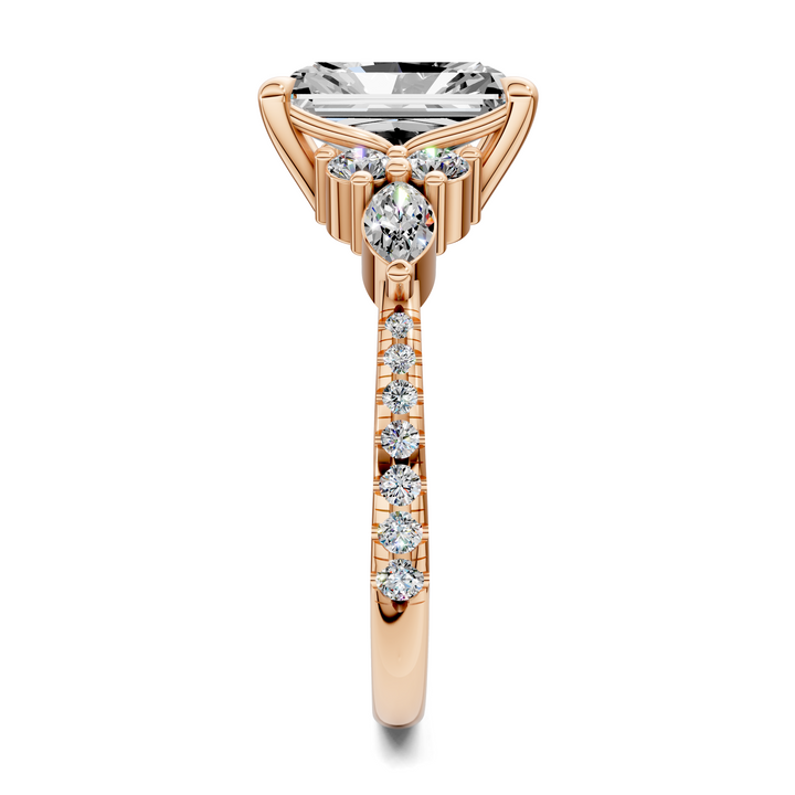 Eileen Round and Marquise Cluster Ring
