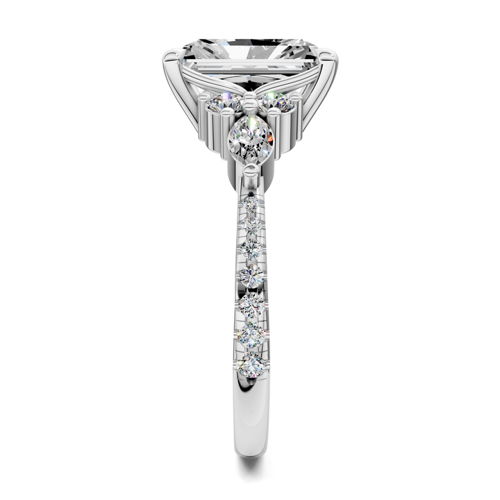 Eileen Round and Marquise Cluster Ring Setting