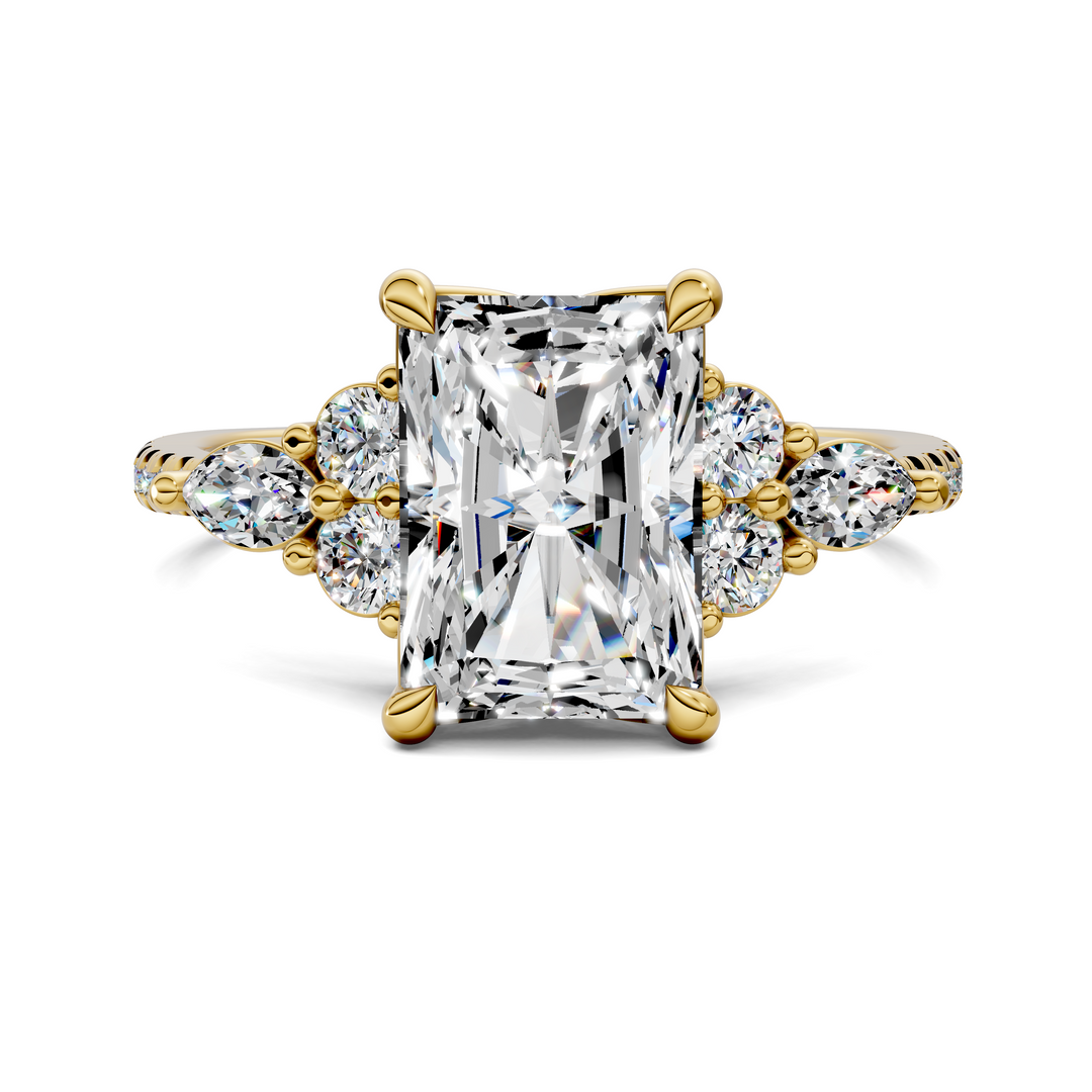 Eileen Round and Marquise Cluster Ring