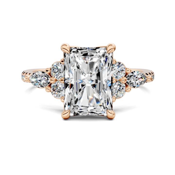 Eileen Round and Marquise Cluster Ring Setting