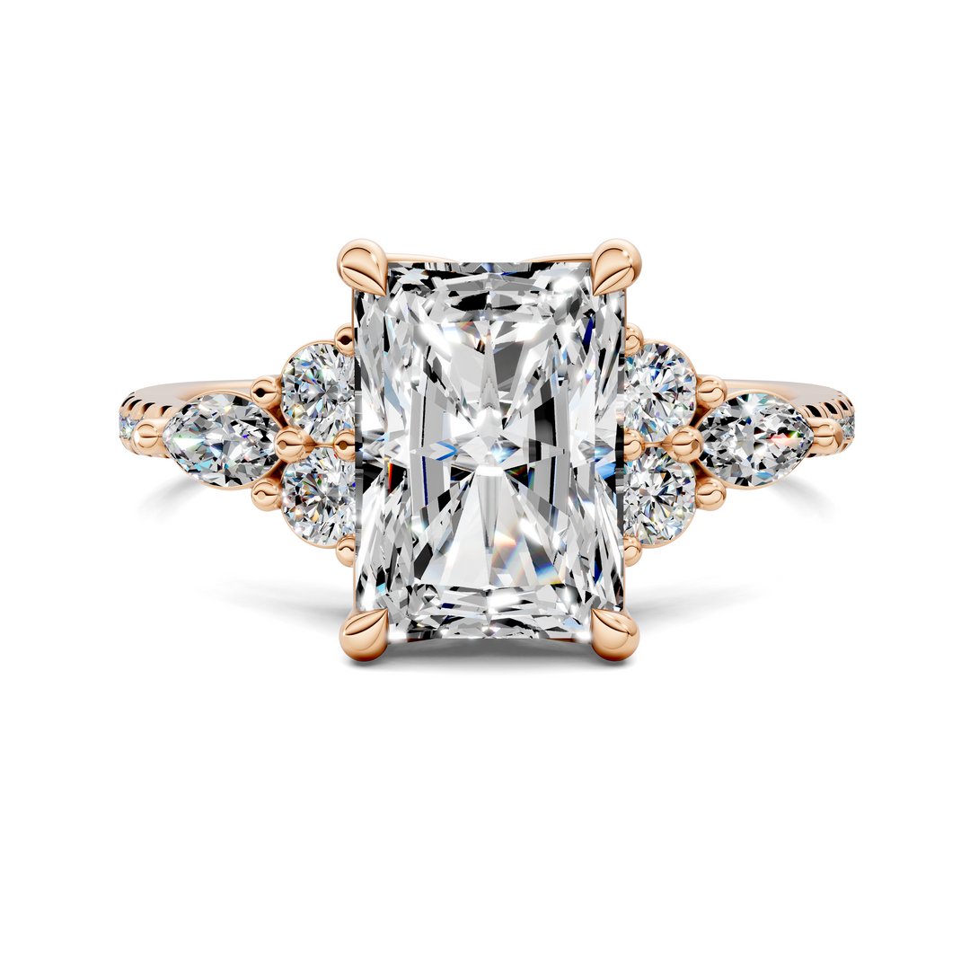 Eileen Round and Marquise Cluster Ring