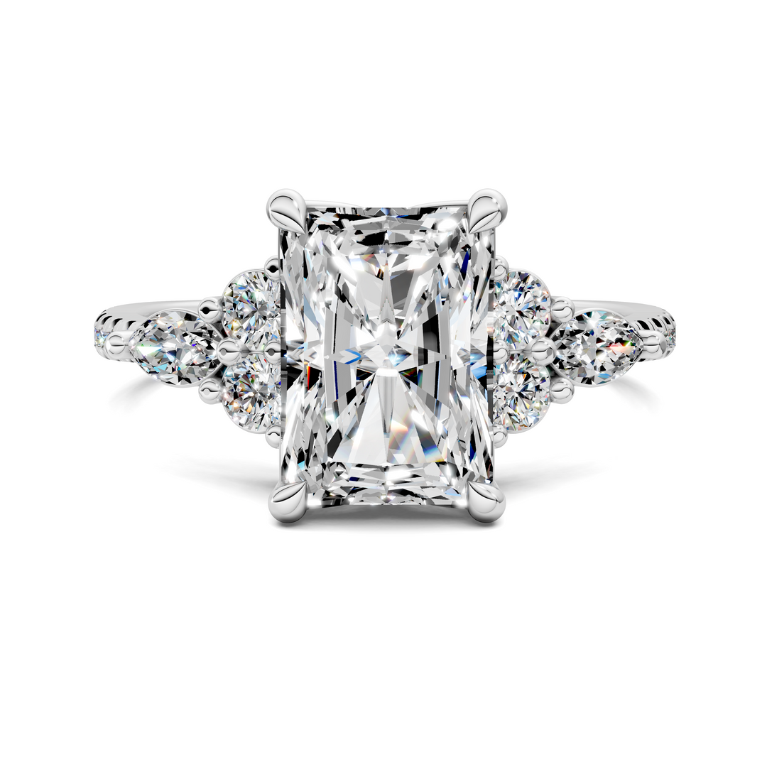 Eileen Round and Marquise Cluster Ring