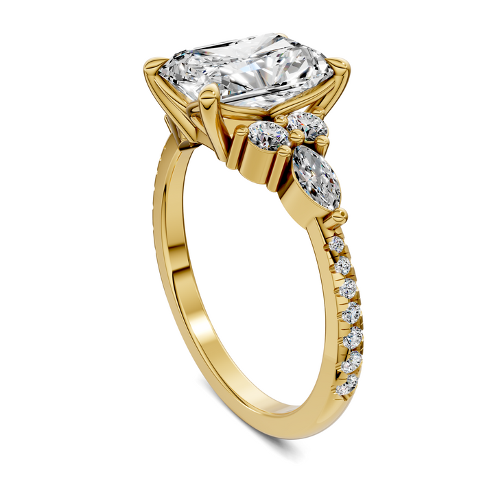 Eileen Round and Marquise Cluster Ring
