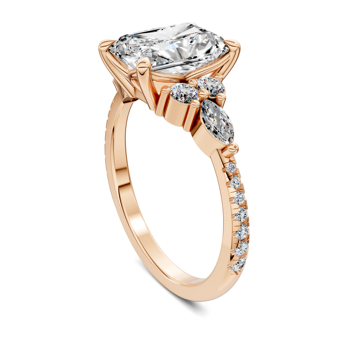 Eileen Round and Marquise Cluster Ring