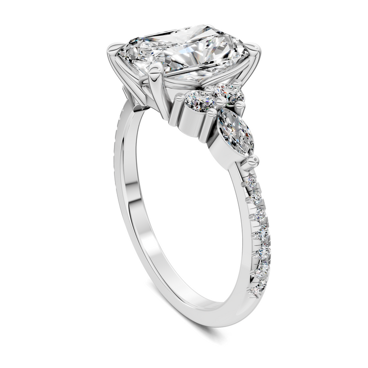 Eileen Round and Marquise Cluster Ring