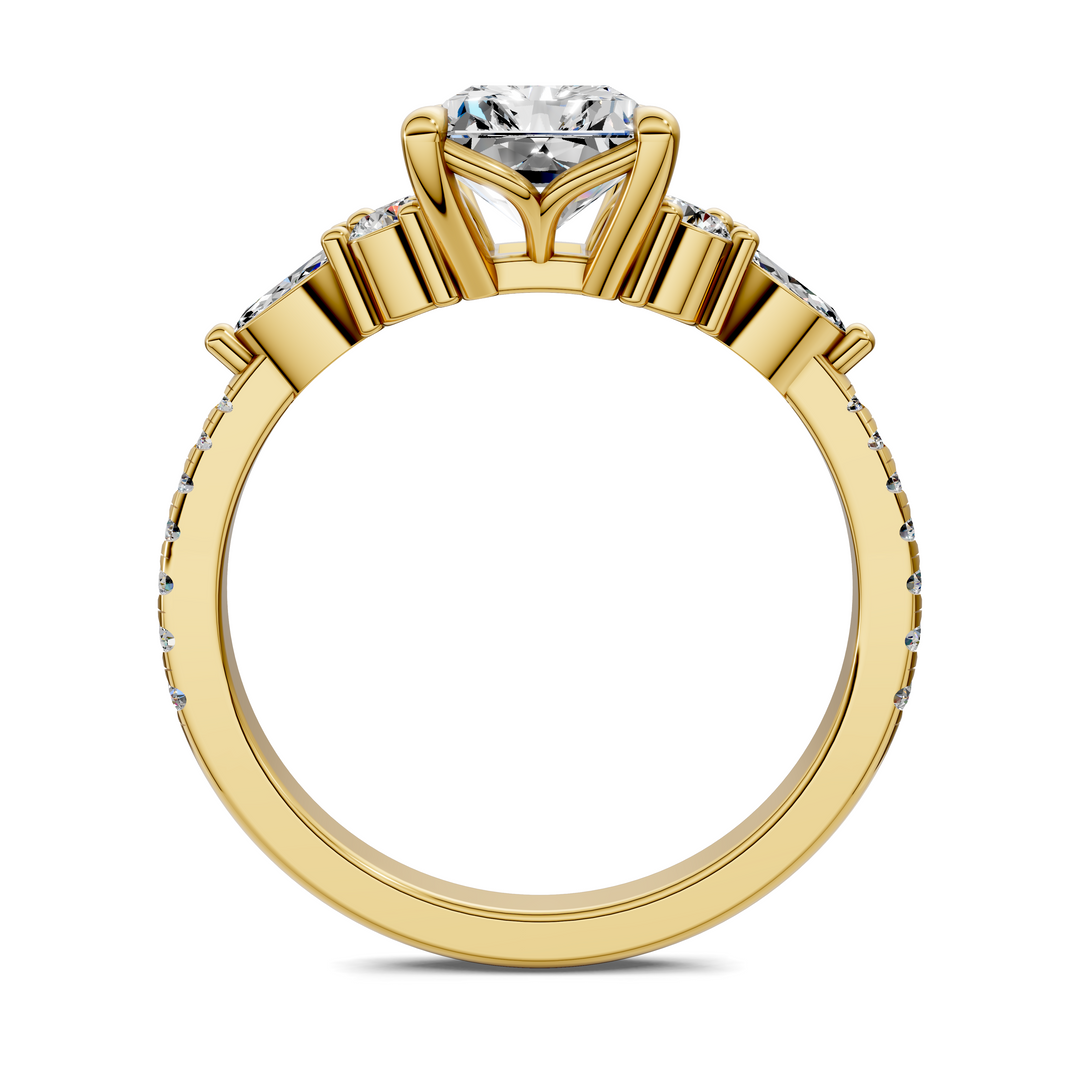 Eileen Round and Marquise Cluster Ring Setting