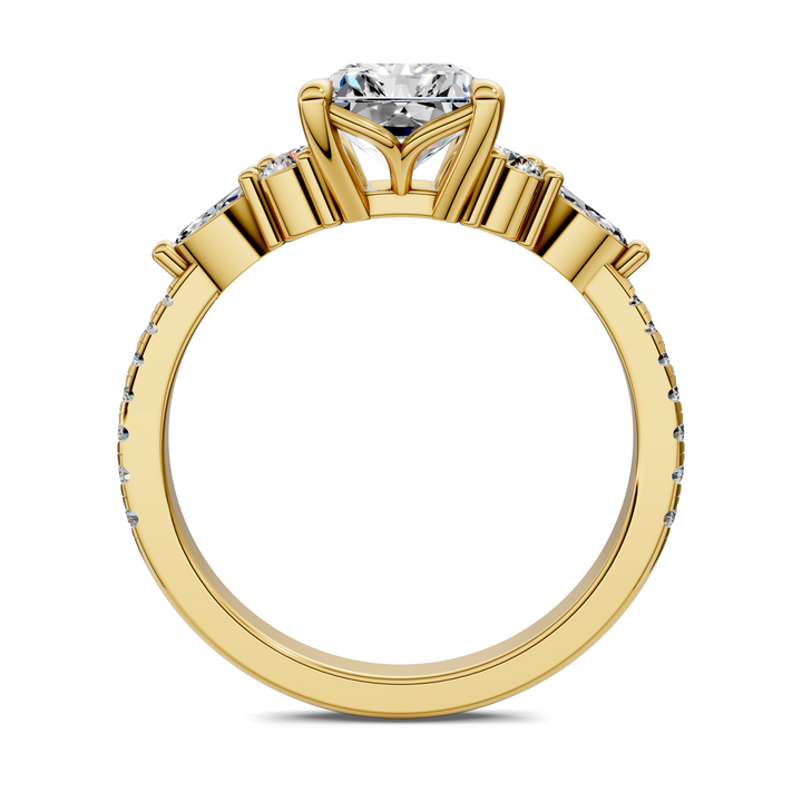 Eileen Round and Marquise Cluster Ring