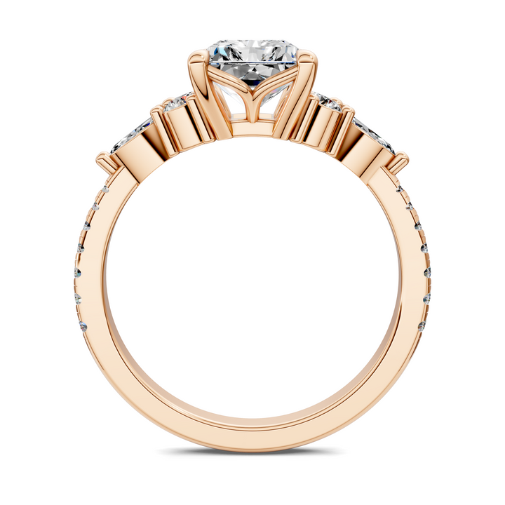 Eileen Round and Marquise Cluster Ring