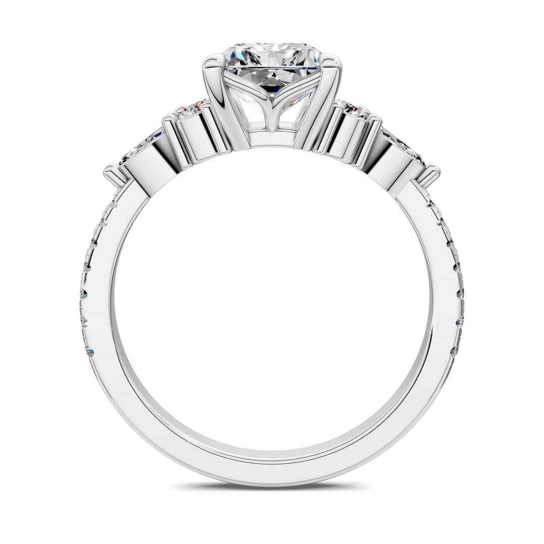 Eileen Round and Marquise Cluster Ring